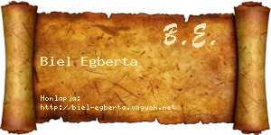 Biel Egberta névjegykártya